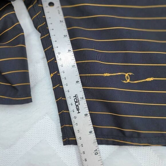 The Mad Hueys Boardshorts Size 34 Bermuda Swim Beach Surf Trunks Hooks Stripes - Picture 6 of 13